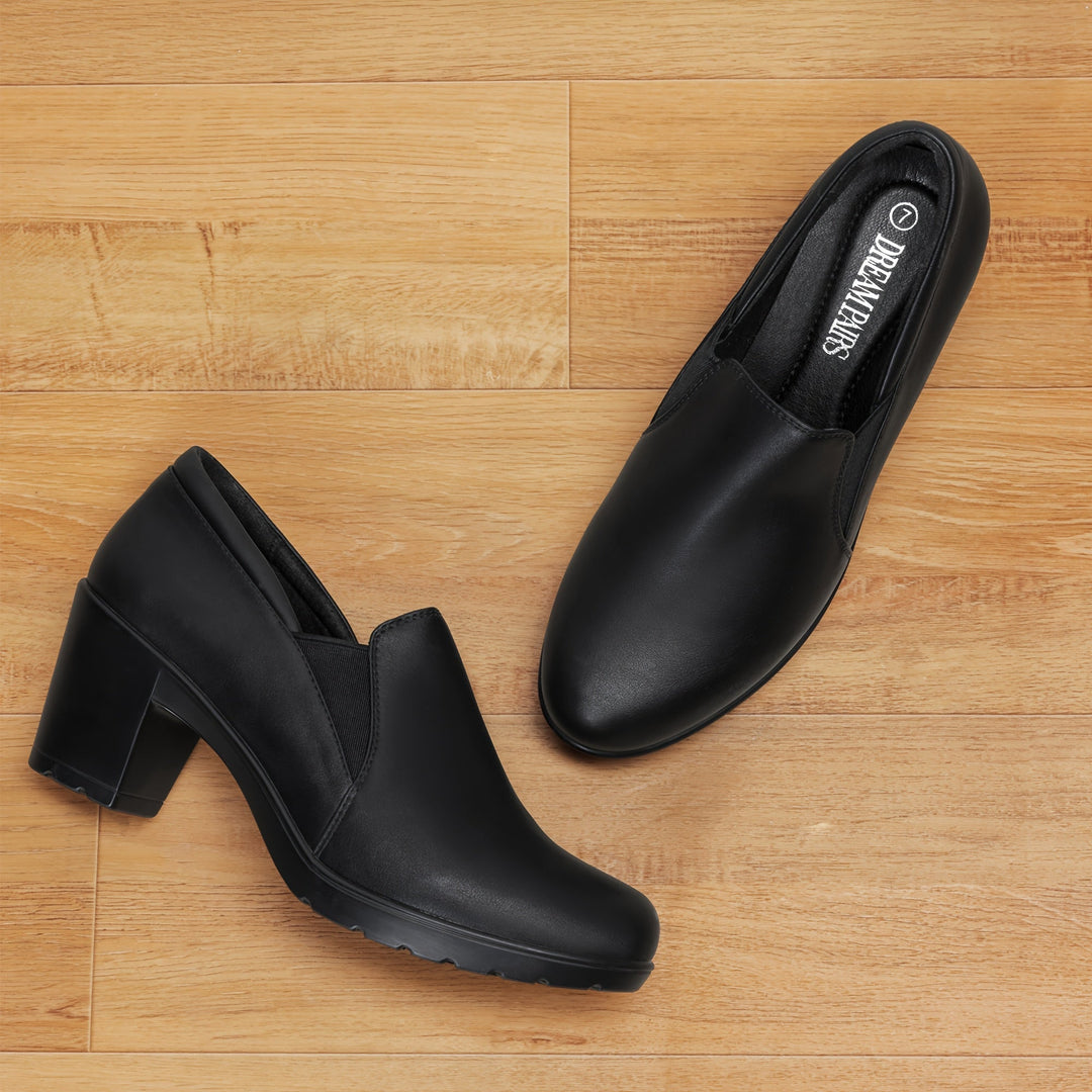 MAISON LUMIÈRE | Mocassins à Talon Bloc Confort Margot