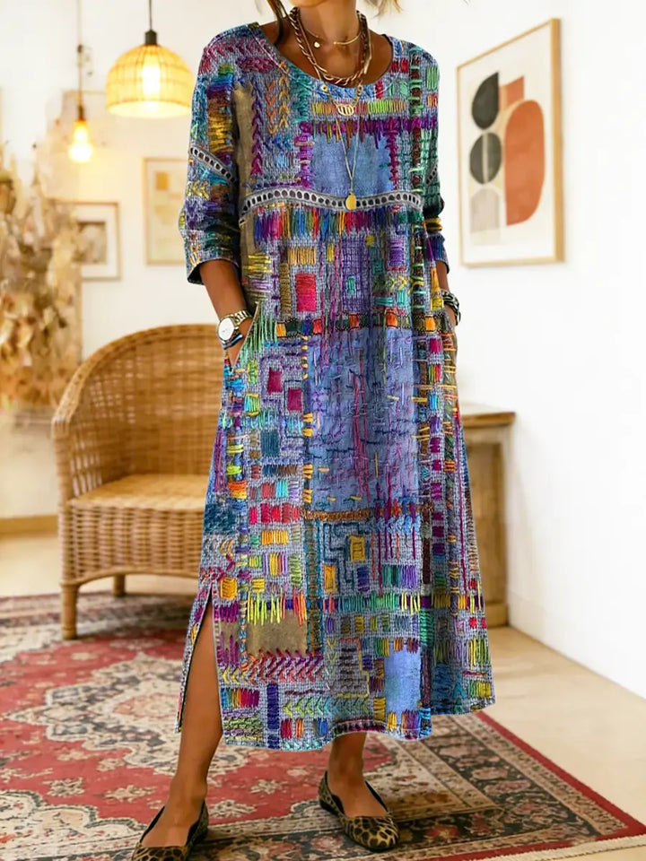 Eliana | Robe midi imprimée