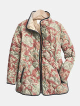 MAISON LUMIÈRE | Veste Matelassée Damas Terracotta Pauline