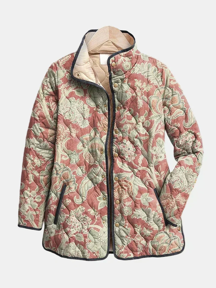 MAISON LUMIÈRE | Veste Matelassée Damas Terracotta Pauline
