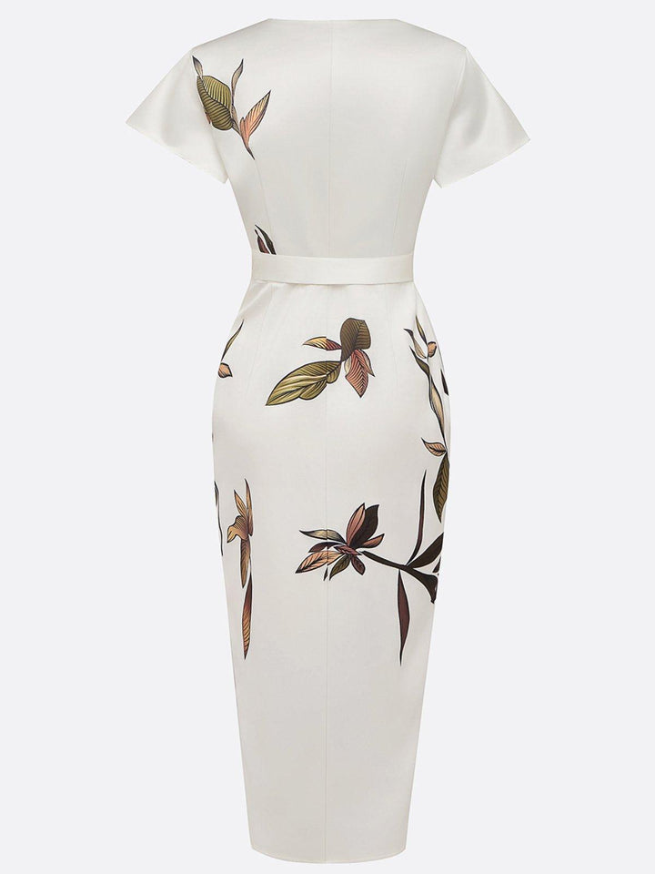 Amelia | Robe portefeuille élégante à fleurs