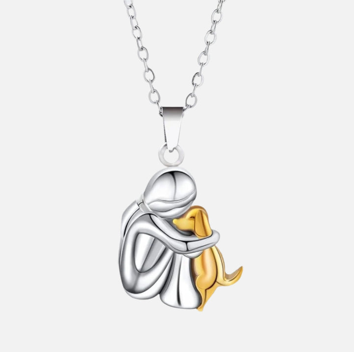 Pendentif Amitié éternelle – Symbole de l'amour entre une femme et un chien