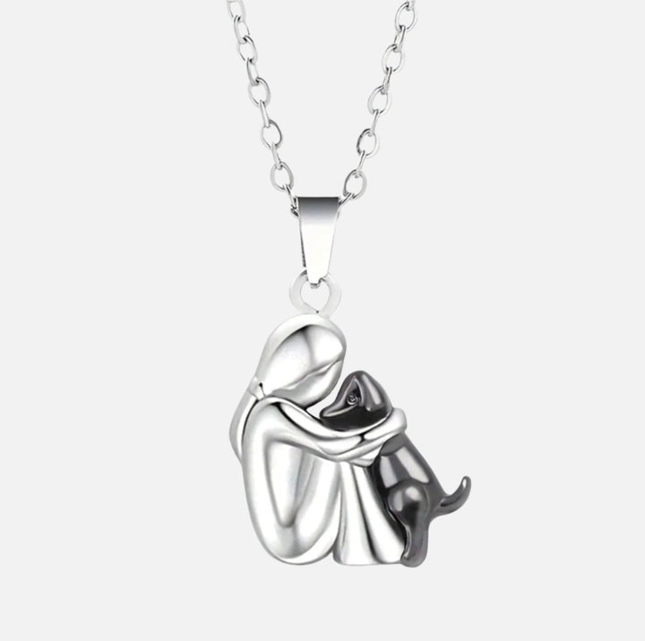 Pendentif Amitié éternelle – Symbole de l'amour entre une femme et un chien