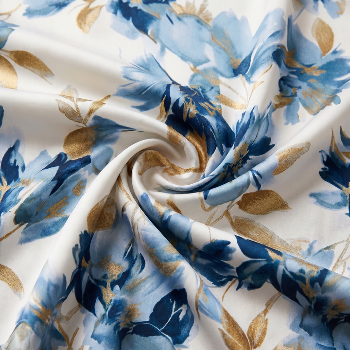 Denise | Robe midi portefeuille à motif floral avec ceinture à nouer à la taille