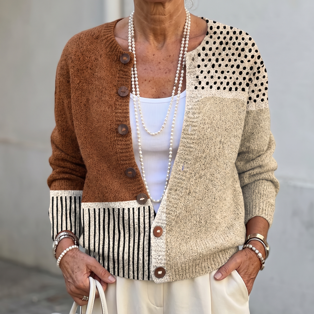 Eloise™ | Gilet en maille à imprimé vintage