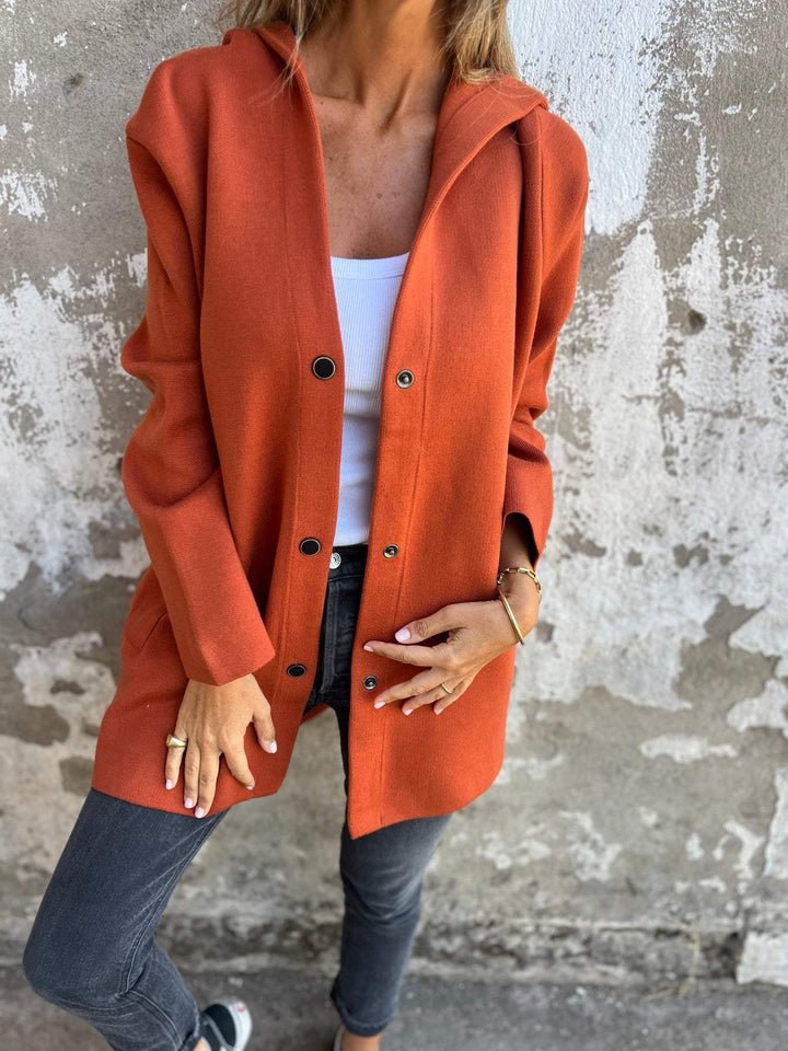 MAISON LUMIÈRE | GILET LONG CHIC AVEC CAPUCHE