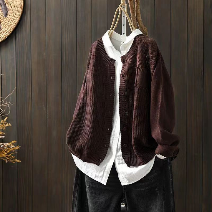 MAISON LUMIÈRE | Cardigan Maille Texturée Ample Brigitte