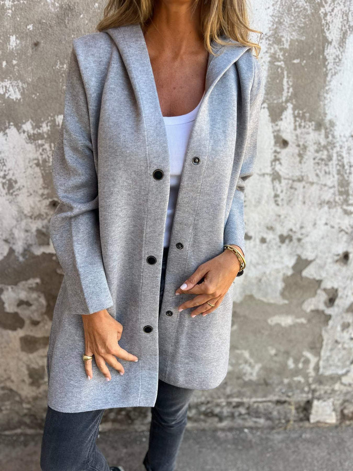 MAISON LUMIÈRE | GILET LONG CHIC AVEC CAPUCHE