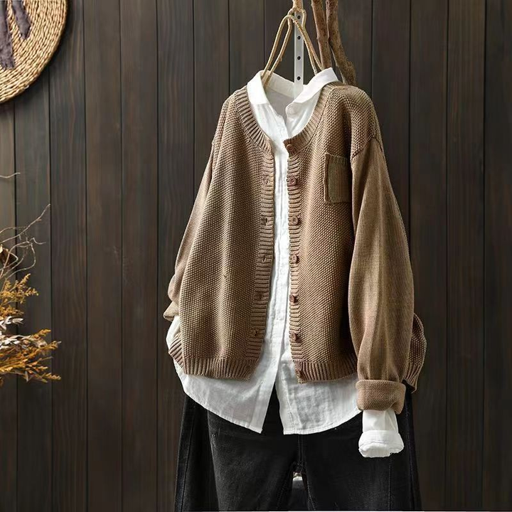 MAISON LUMIÈRE | Cardigan Maille Texturée Ample Brigitte