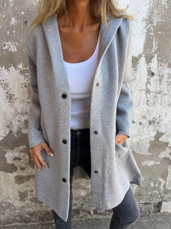 MAISON LUMIÈRE | GILET LONG CHIC AVEC CAPUCHE