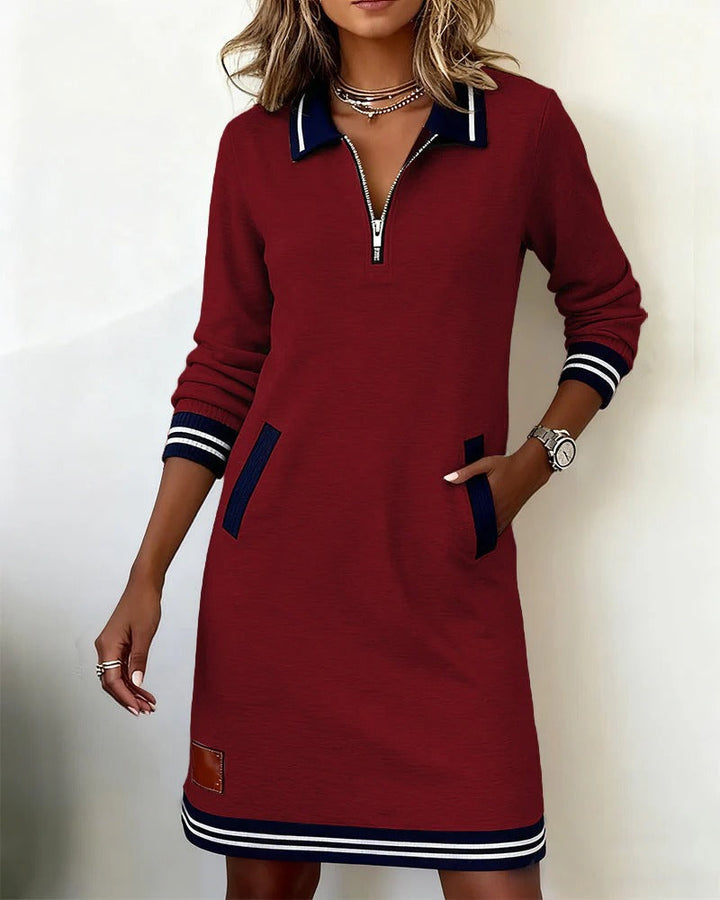 Harper | Robe à col zippé