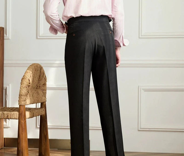 MAISON LUMIÈRE | Pantalon fluide taille haute élégant