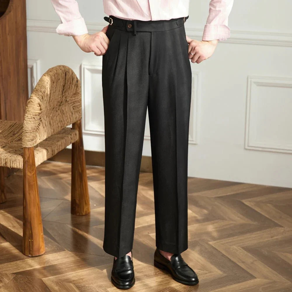 MAISON LUMIÈRE | Pantalon fluide taille haute élégant
