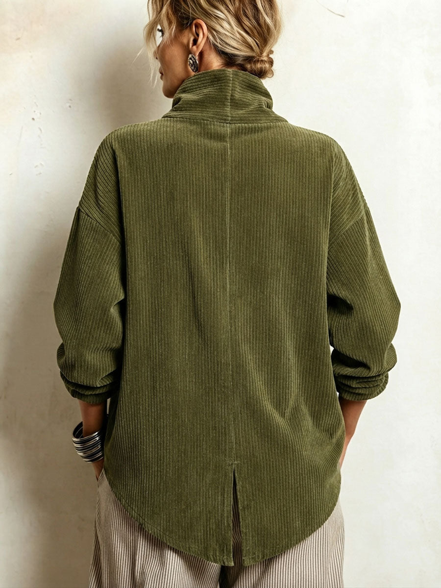 Sandra | Veste oversize à col montant asymétrique