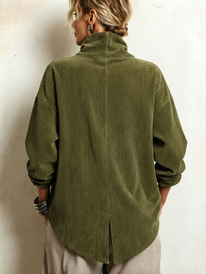 Sandra | Veste oversize à col montant asymétrique