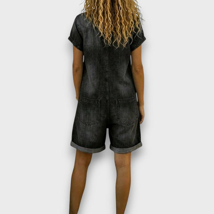Joan | Shorts vintage à effet denim