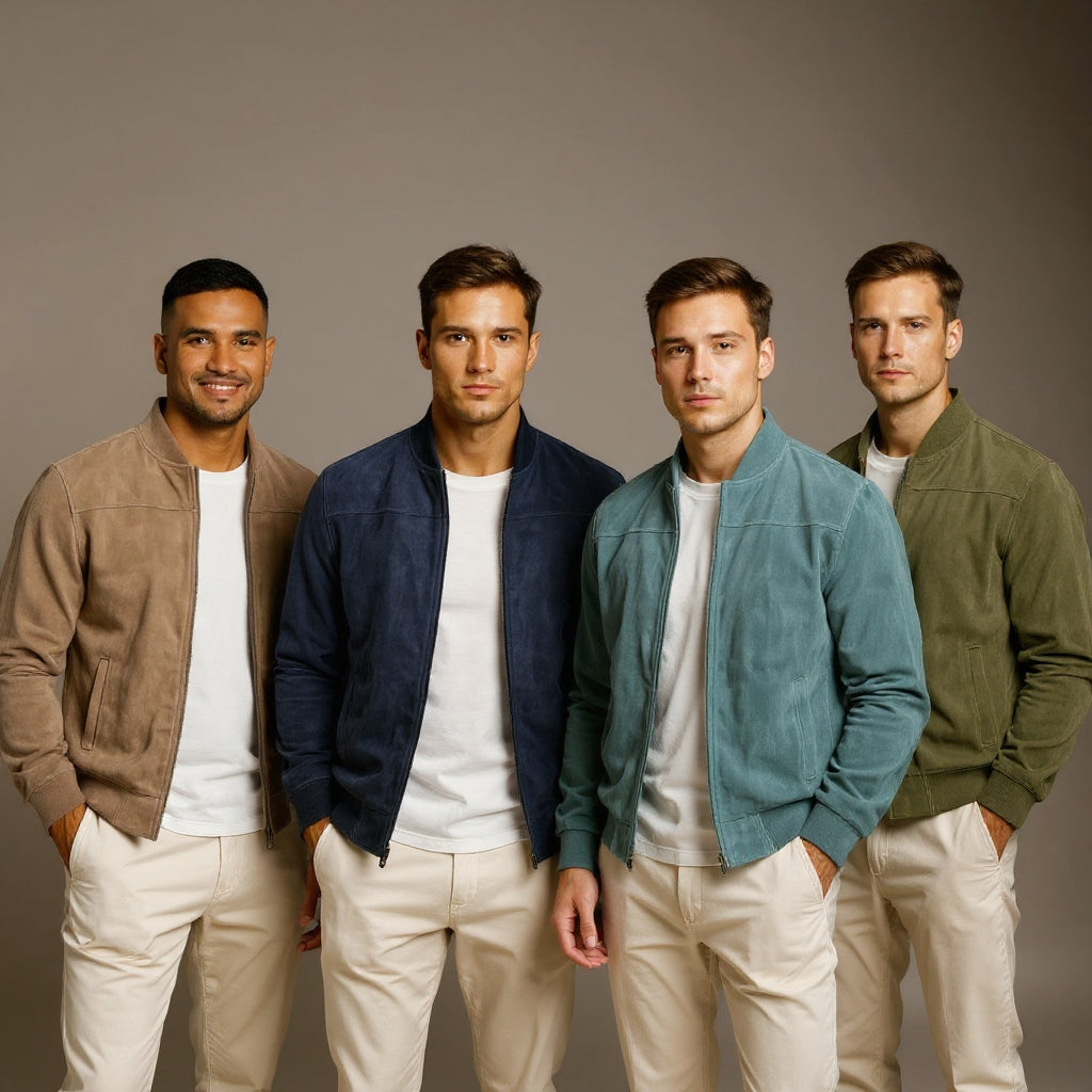 MAISON LUMIÈRE | VESTE BOMBER EN CUIR SUEDE HOMME