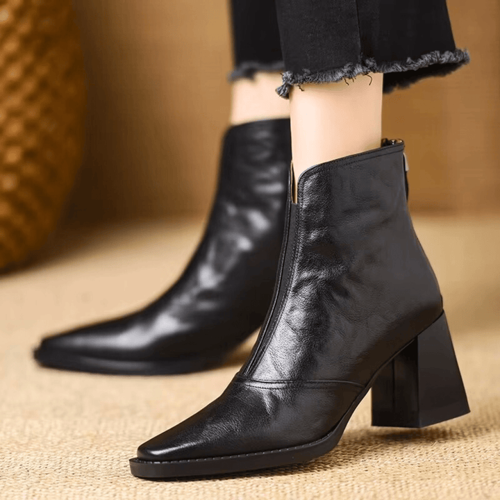 MAISON LUMIÈRE | Bottines Élégantes à Talon Moyen