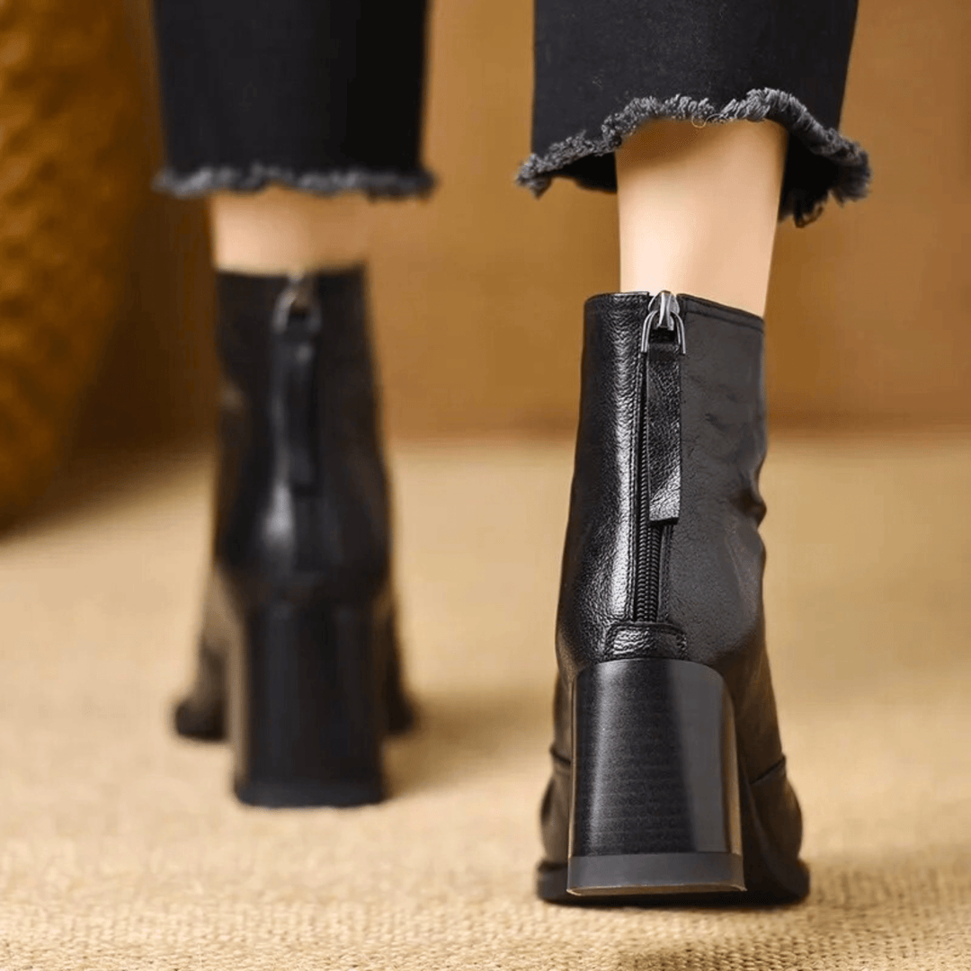 MAISON LUMIÈRE | Bottines Élégantes à Talon Moyen