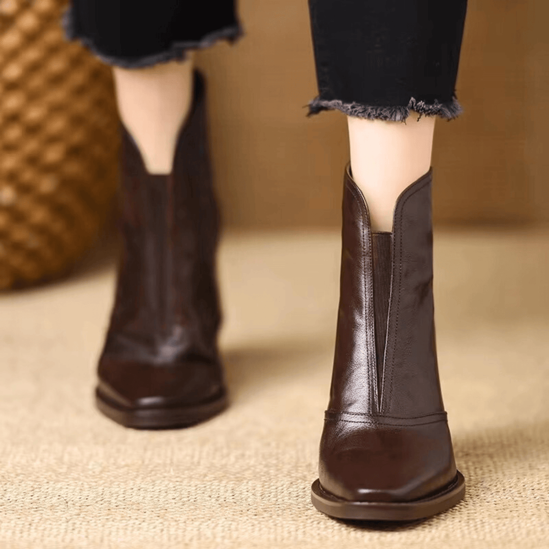 MAISON LUMIÈRE | Bottines Élégantes à Talon Moyen