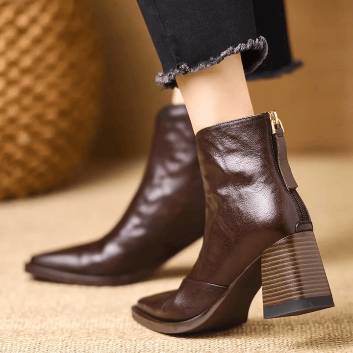 MAISON LUMIÈRE | Bottines Élégantes à Talon Moyen