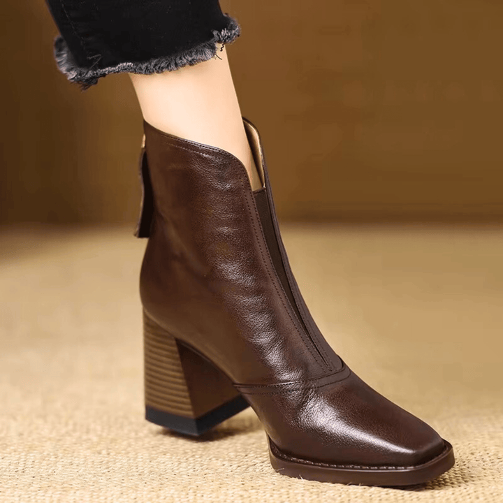 MAISON LUMIÈRE | Bottines Élégantes à Talon Moyen