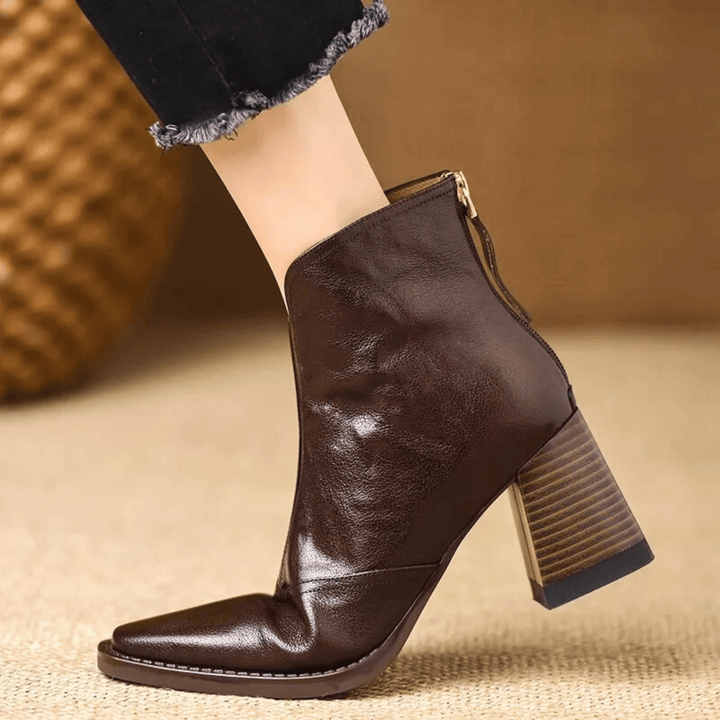 MAISON LUMIÈRE | Bottines Élégantes à Talon Moyen