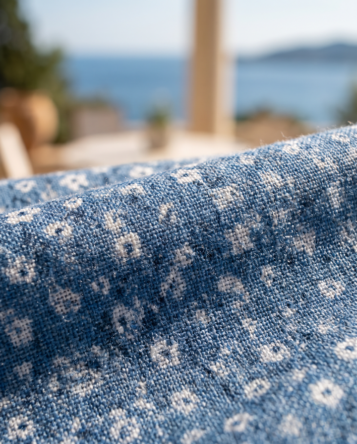 Robe midi fleurie Bleu Prairie à porter facilement