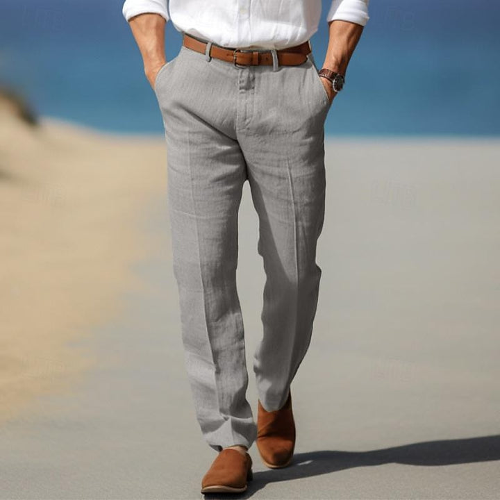 MAISON LUMIÈRE | PANTALON HOMME LUXE EN LIN PREMIUM