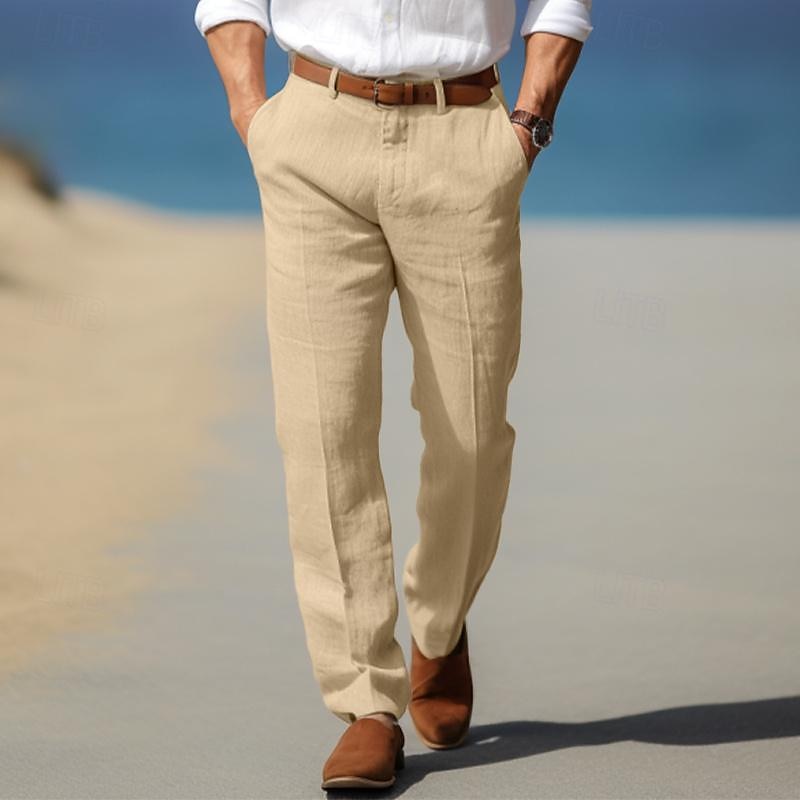 MAISON LUMIÈRE | PANTALON HOMME LUXE EN LIN PREMIUM
